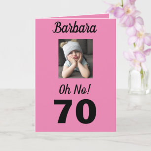 Carte Oh non ! 70e anniversaire Funny Grumpy Girl Celebr