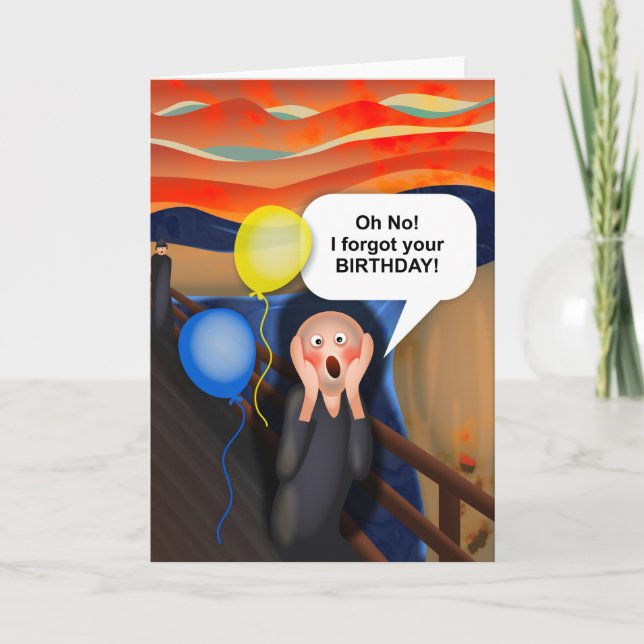 Carte Oh Non J'Ai Oublié Ton Anniversaire La Parodie De  (Devant)