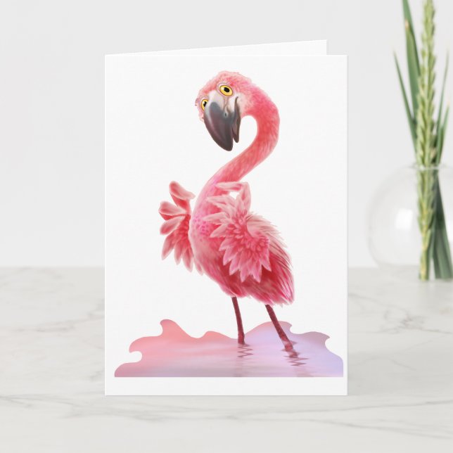 Carte Oh ouais Flamant rose ! (Devant)