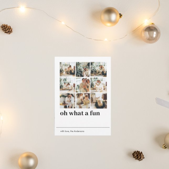 Carte Oh Quel Amusant | Photo Collage | Joyeux Fêtes (Créateur téléchargé)