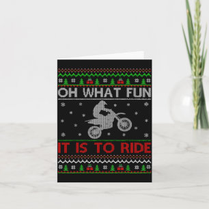 Carte Oh Quelle Joie De Faire Du Motocross De Noël Vêtu