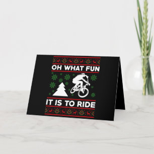 Carte Oh Quelle Joie De Faire Du Vélo Noël