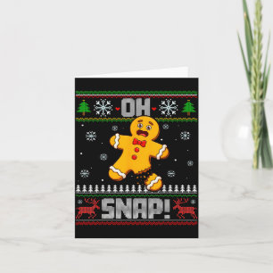 Carte Oh Snap Bonhomme en Pain d'Épice Biscuit Cuisson U
