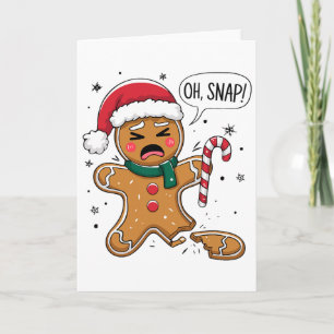 Carte Oh Snap Bonhomme en Pain d'Épice Mignon Roi du Bis