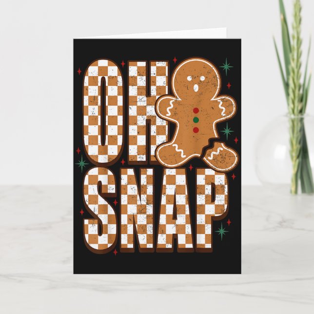 Carte Oh Snap Chemise Homme de Pain d'épice Adulte Enfan (Devant)