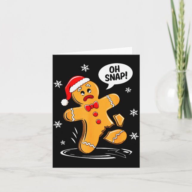 Carte Oh Snap Homme de Pain en Biscuit Chemise Adulte En (Devant)