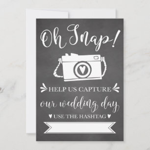 Carte Oh Snap Mariage Hashtag