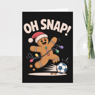 Carte Oh Snap Pain d'épice Football Noël Drôle Pour Hol