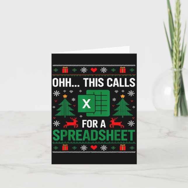 Carte Oh This Calls For A Spreadsheet Christmas  (Devant)