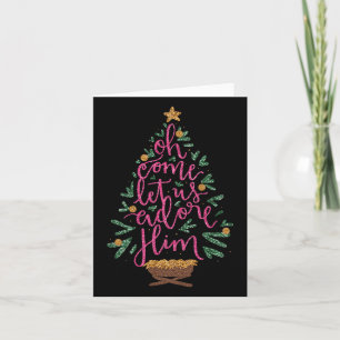 Carte Oh Venez Admirez-Le Jésus Chrétien