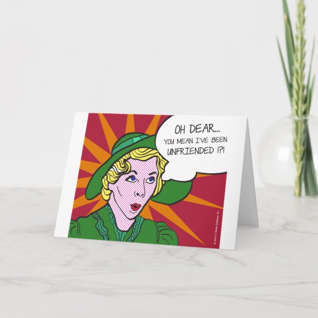 Carte Oh vous moyen j'ai été Unfriended ? Pop art (Devant)