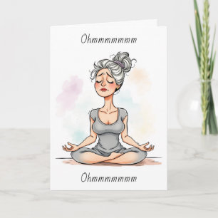 Carte Ohm, Femme faisant du yoga   Le monde fou