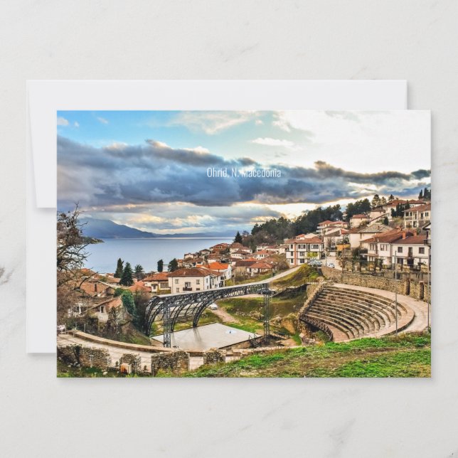 Carte Ohrid, Macédoine paysage (Devant)