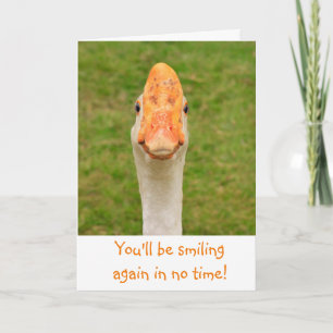 Carte Oie Souriante Silly S'en sortir