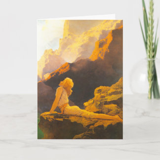 Carte "Oies sauvages", par Maxfield Parrish