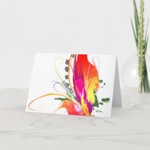 Carte Oiseau Abstrait de la peinture du paradis