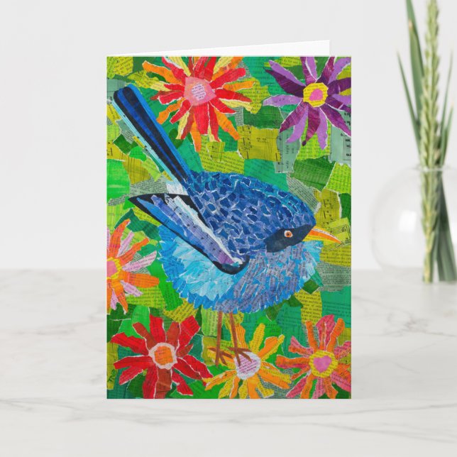 Carte Oiseau bleu (Devant)