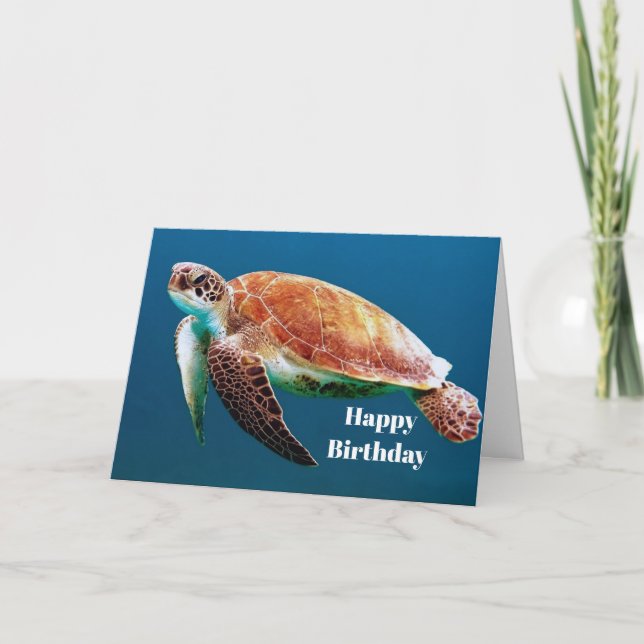 Carte Oiseau bleu de la mer de Turtle (Devant)