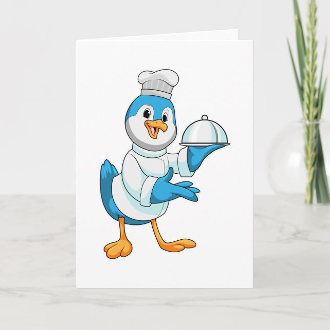 Carte Oiseau comme cuire avec Platter (Devant)