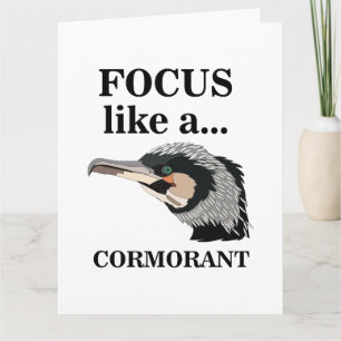 Carte Oiseau Cormorant Focus Comme Un Anniversaire Cormo