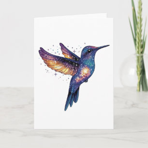 Carte Oiseau-de-brousse Avec Stone Night Ciel Galaxy Ois