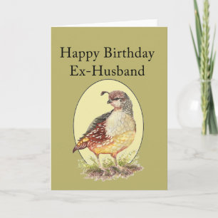 Carte Oiseau de cailles de Californie d'anniversaire
