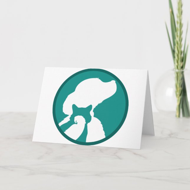 Carte Oiseau de chat de chien (Devant)