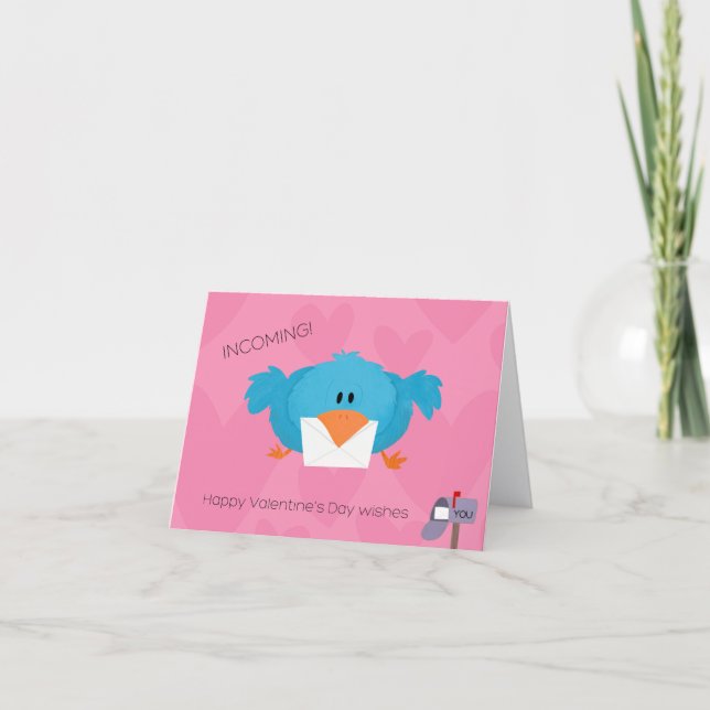 Carte Oiseau de la Saint-Valentin (Devant)