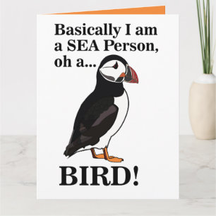 Carte Oiseau de mer Puffin Anniversaire amusant