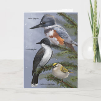 Carte Oiseau de Vacances 'We Three Kings'
