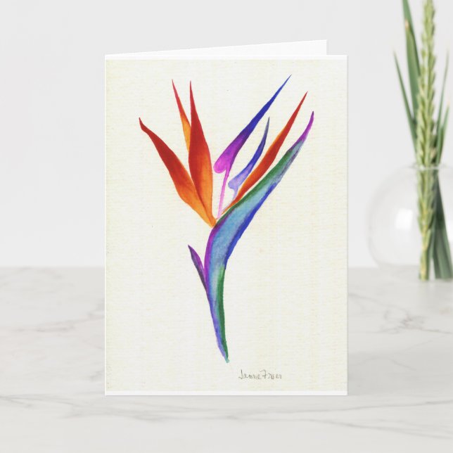 Carte Oiseau du Paradis (Devant)