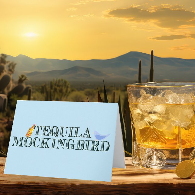 Carte Oiseau moqueur Tequila Punition littéraire drôle d (Créateur téléchargé)