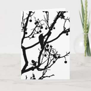 Carte Oiseau noir et blanc Toutes les occasions