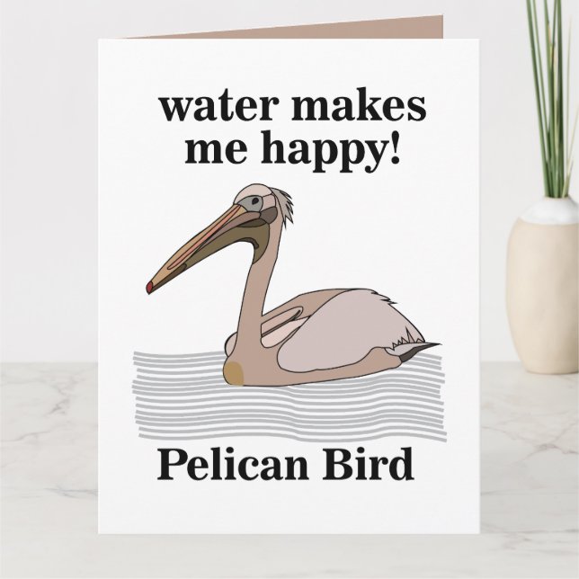 Carte Oiseau pélican (Devant)