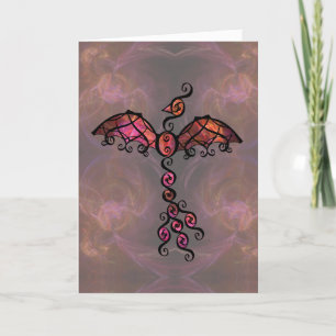 Carte Oiseau Phénix Ardente "Joyeux Anniversaire Magique