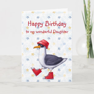 Carte Oiseau Seagull Fun Anniversaire