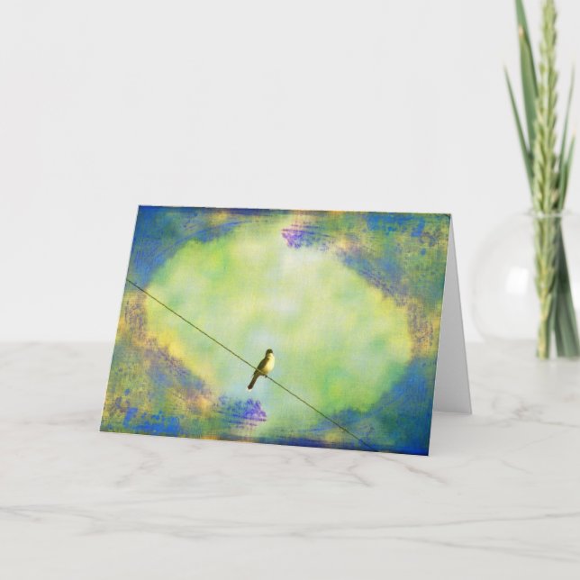 Carte Oiseau sur fil (Devant)