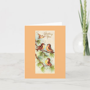 Carte Oiseaux chanteurs vintages