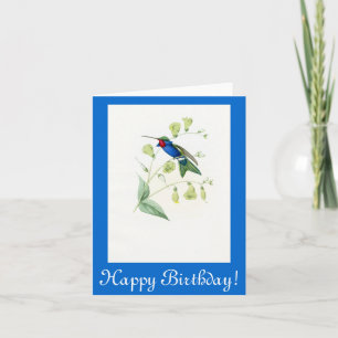 Carte Oiseaux de colibri Fleurs Flore Animaux sauvages