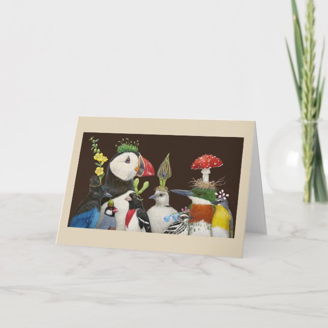 Carte Oiseaux de fête avec toucan (Devant)