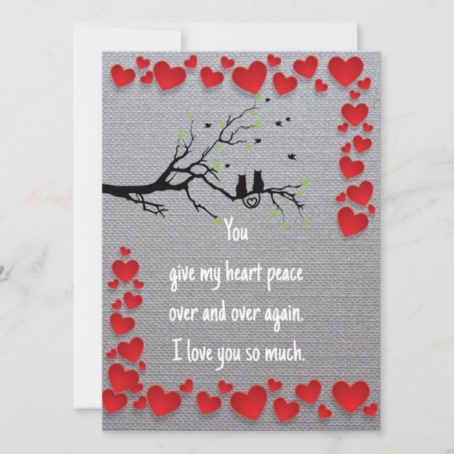 Carte Oiseaux de la Saint-Valentin  (Devant)