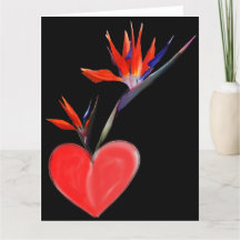 Oiseaux du Paradis dans le Vase du Coeur