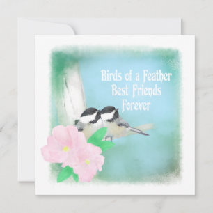 Carte Oiseaux d'une plume Meilleurs amis pour toujours