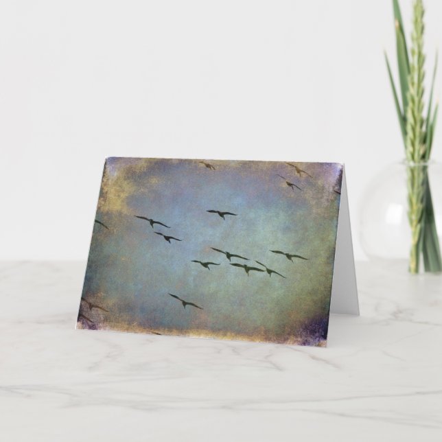 Carte Oiseaux en vol (Devant)