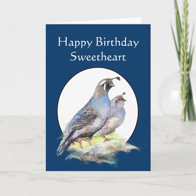 Carte Oiseaux faits sur commande de cailles de (Devant)
