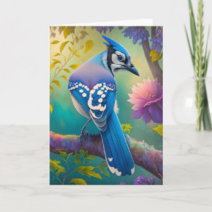 Carte Oiseaux Fantastiques Geai Bleu