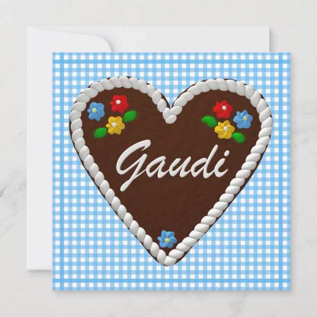 Carte Oktoberfest Heart "Gaudi" (Devant)