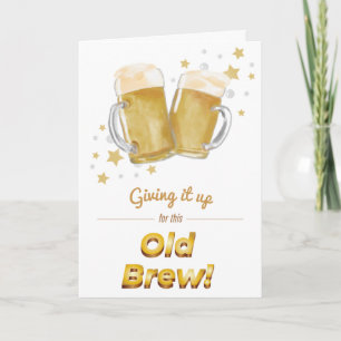 Carte "Old brew" Punny Beer Birthday Card