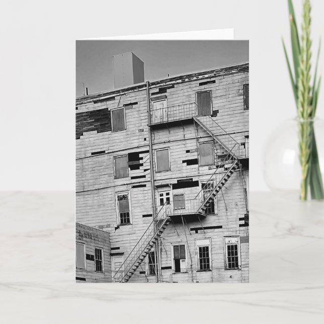 Carte Old Delapitated Abandoned Factory Building Photo (Devant)