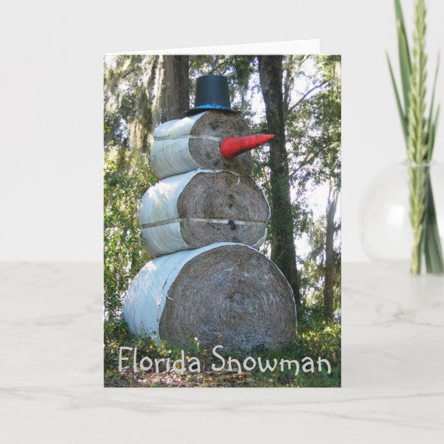 Carte Old Florida Snowman (Devant)